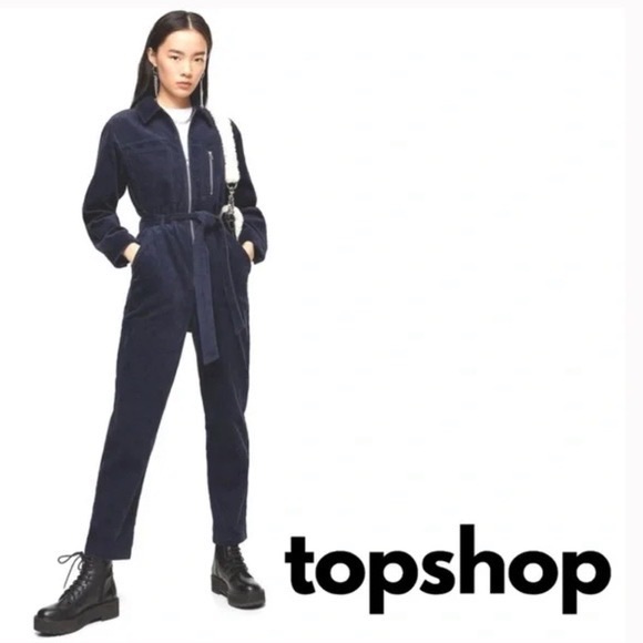 Top Shop Corduroy Jumpsuit - Picture 2 of 5